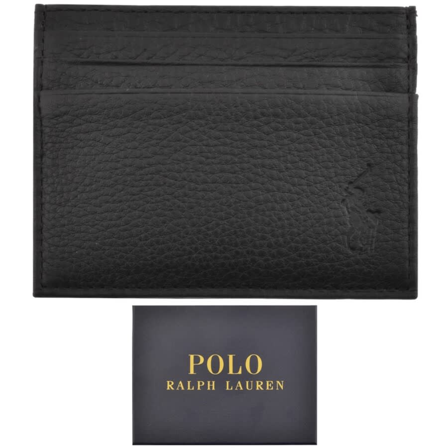Ralph Lauren Leather Card Holder Black | Mainline Menswear us